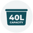 Huge 40L Capacity